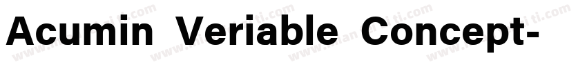 Acumin Veriable Concept字体转换